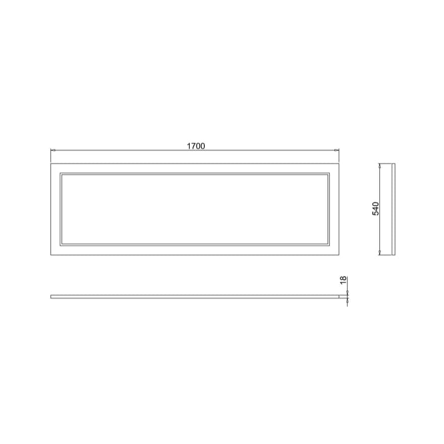Burlington Bath Panel Burlington Arundel 1700mm Bath Side Panel