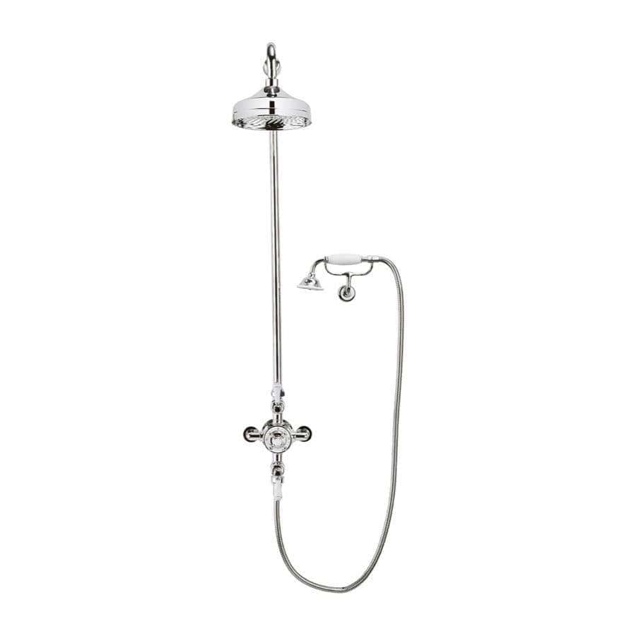 Crosswater Crosswater Belgravia Thermostatic Shower Kit with Fixed Shower Head and Handset with Cradle in Chrome