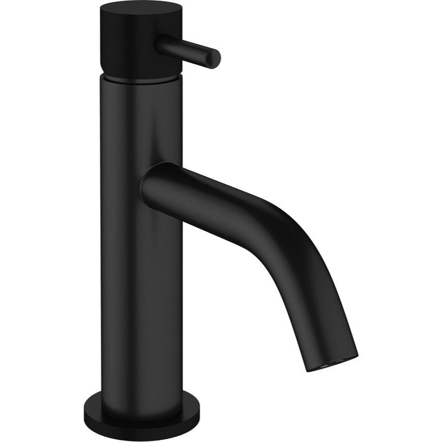 Crosswater Mono Basin Tap Matt Black Crosswater MPRO Basin Mixer Tap with Knurled Handle