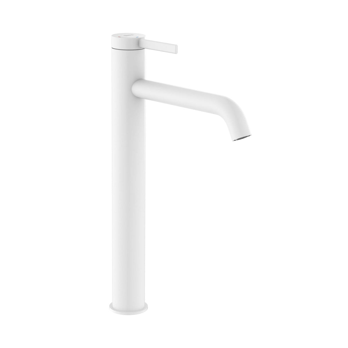 Roca Tall Basin Tap Matt White Roca Ona Tall Basin Mixer Tap with Click Clack Waste and Cold Start