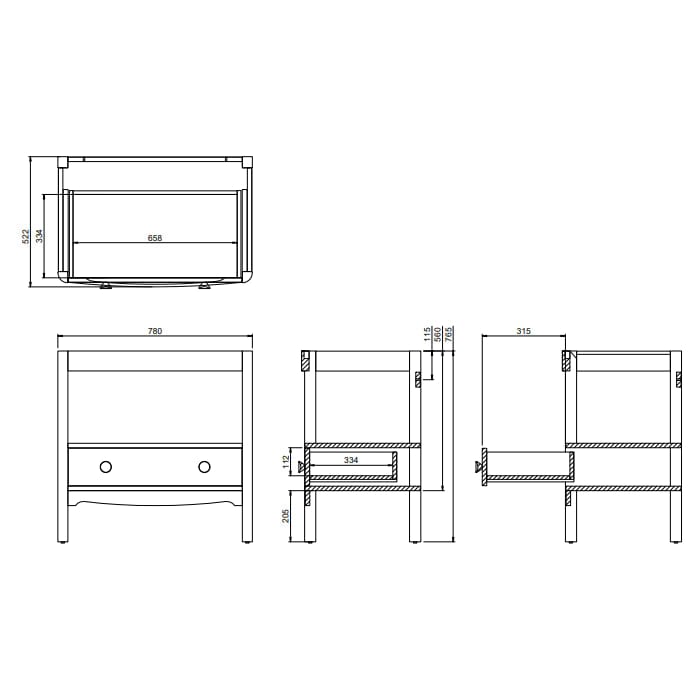 Burlington Floor Standing Vanity Unit Burlington Guild Floor Standing 850mm Vanity Unit with Worktop