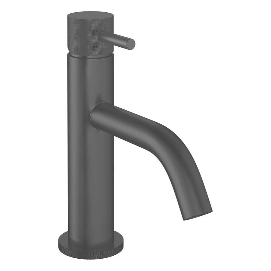 Crosswater Mono Basin Tap Slate Crosswater MPRO Basin Mixer Tap with Knurled Handle