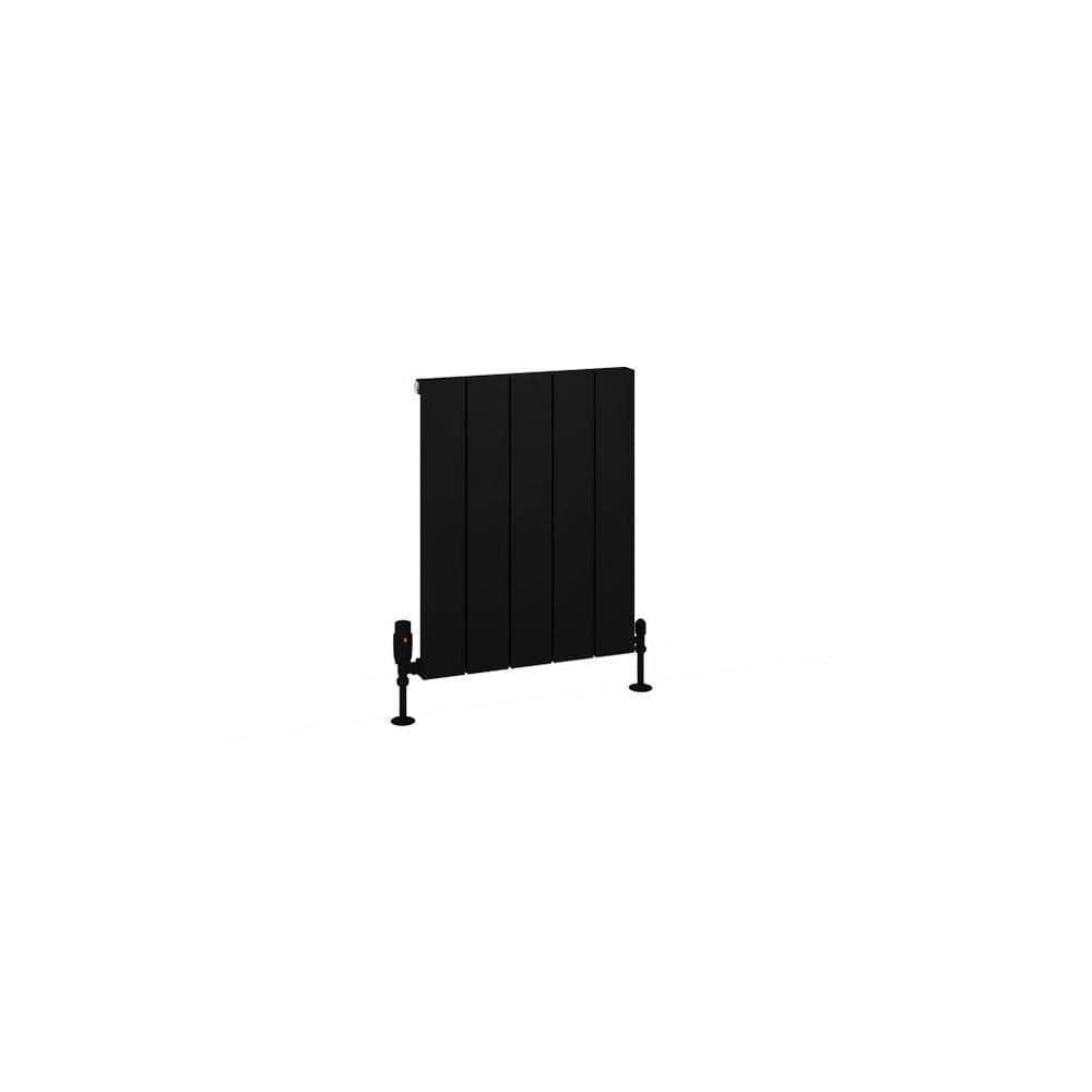 Eastbrook Panel Radiator Eastbrook Charlton Horizontal Aluminium Designer Radiator in Matt Black