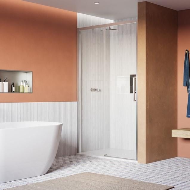 Crosswater Sliding Shower Door Polished Stainless Steel / 1500 x 2000 Crosswater Asura 8mm Sliding Shower Door