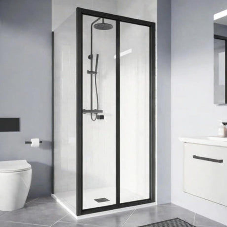 Crosswater Bi-Fold Shower Door Matt Black / 900mm Crosswater Clear 6 Bifold Shower Door