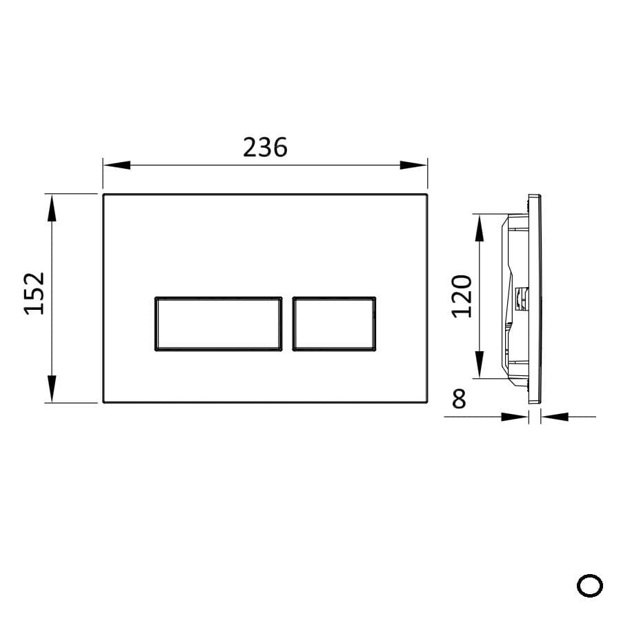 Crosswater Flush Plate Crosswater MPRO Stainless Steel Flush Plate