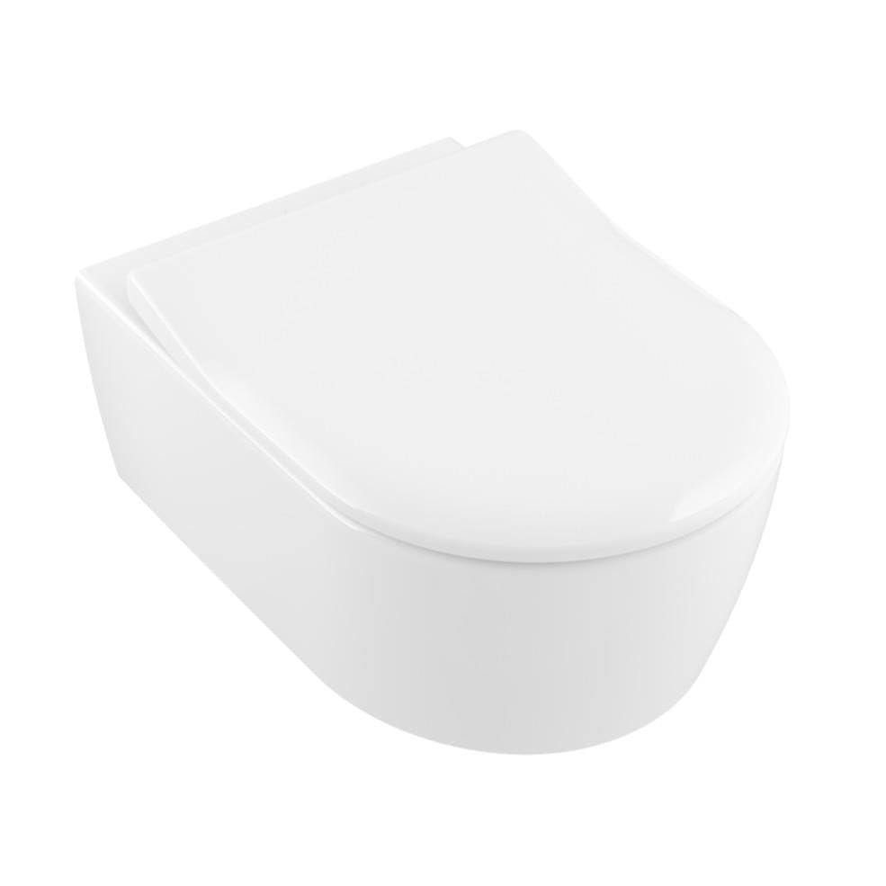 Villeroy & Boch Wall Hung Toilet Villeroy & Boch Avento Combi-Pack Wall Hung Rimless DirectFlushToilet with Slimline Soft Close Seat