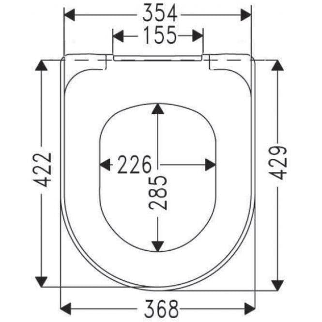 Villeroy & Boch Toilet Seat Villeroy & Boch O.Novo Soft Close Toilet Seat in White