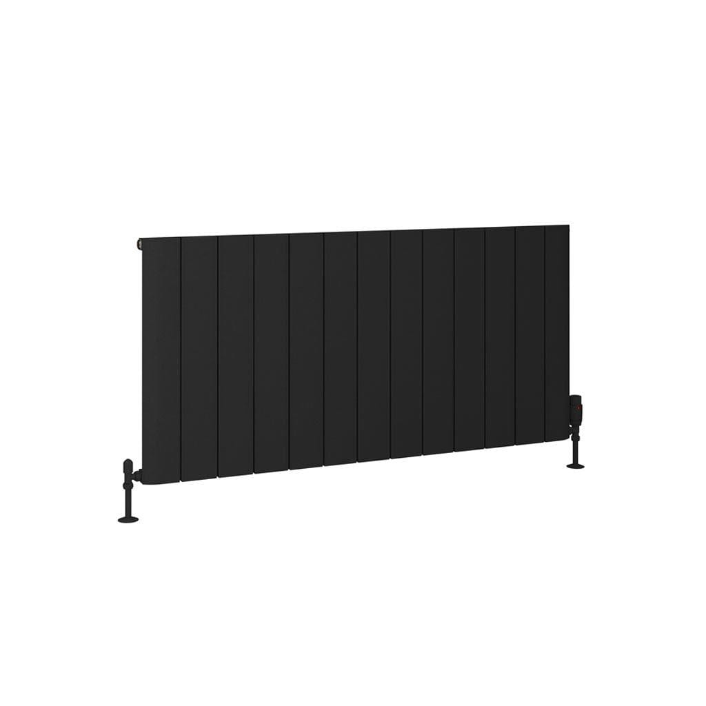 Eastbrook Panel Radiator Eastbrook Peretti Straight Horizontal Aluminum Radiator in Matt Black