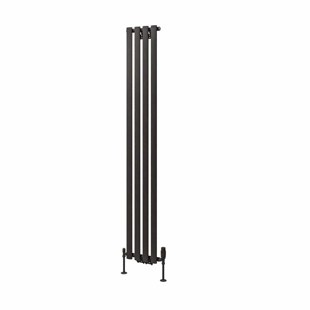 Eastbrook Designer Towel Radiator Eastbrook Tunstall Straight Vertical Designer Radiator in Matt Anthracite