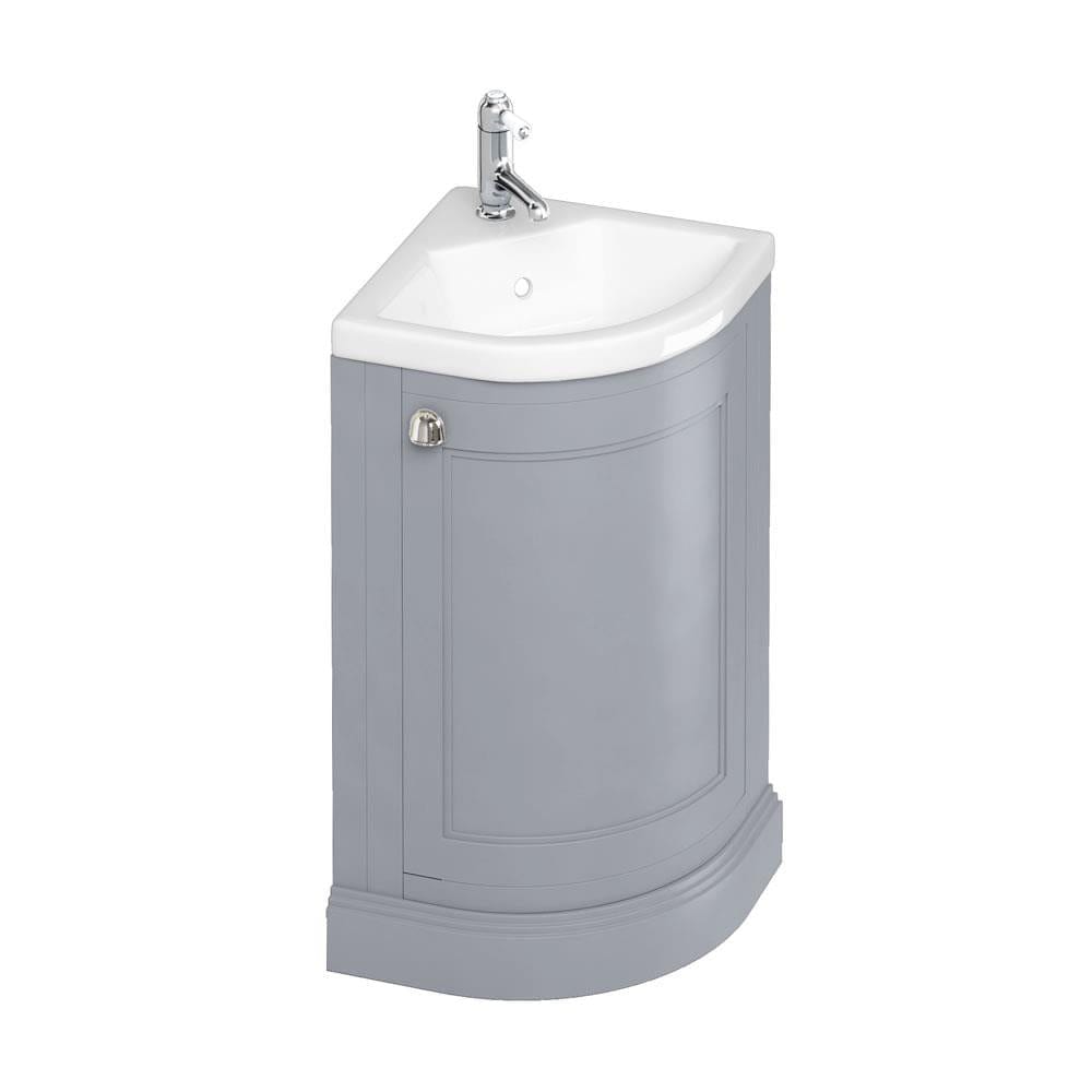 Burlington Cloakroom Vanity Unit Classic Grey Burlington Freestanding Corner Cloakroom Vanity Unit and Basin
