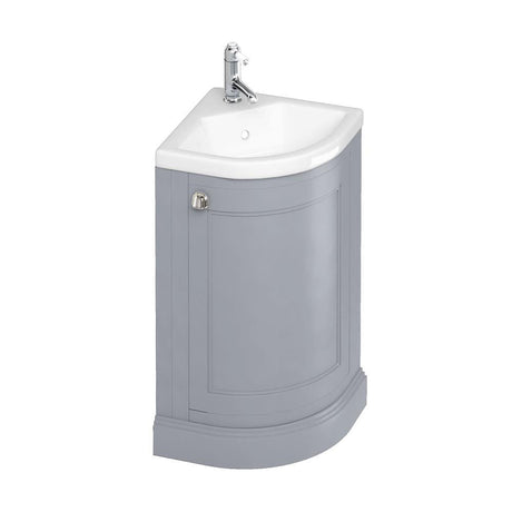 Burlington Cloakroom Vanity Unit Classic Grey Burlington  Freestanding Corner Cloakroom Vanity Unit and Basin
