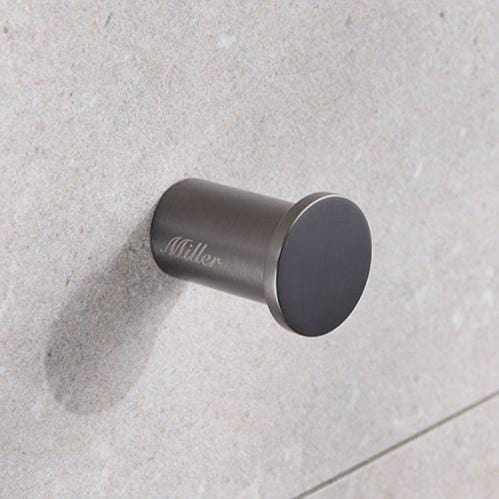 Miller Robe Hook Gun Metal Miller Boston/Miami Single Robe Hook