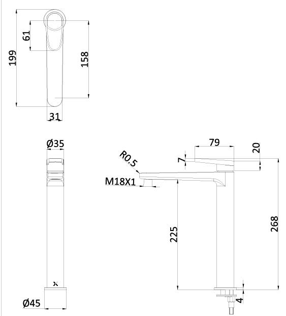 Crosswater Tall Basin Tap Crosswater Lazo Tall Basin Monobloc Mixer Tap