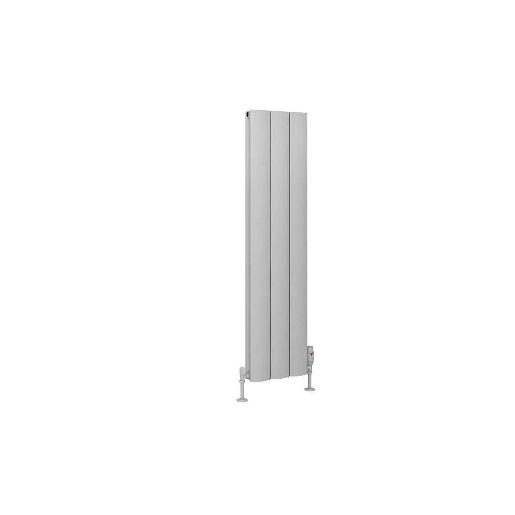 Eastbrook Panel Radiator Eastbrook Guardia Straight Vertical Aluminium Radiator in Matt Grey