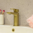 Aquarius Mono Basin Tap Brushed Brass Aquarius Hydro Mono Basin Mixer Tap with Waste