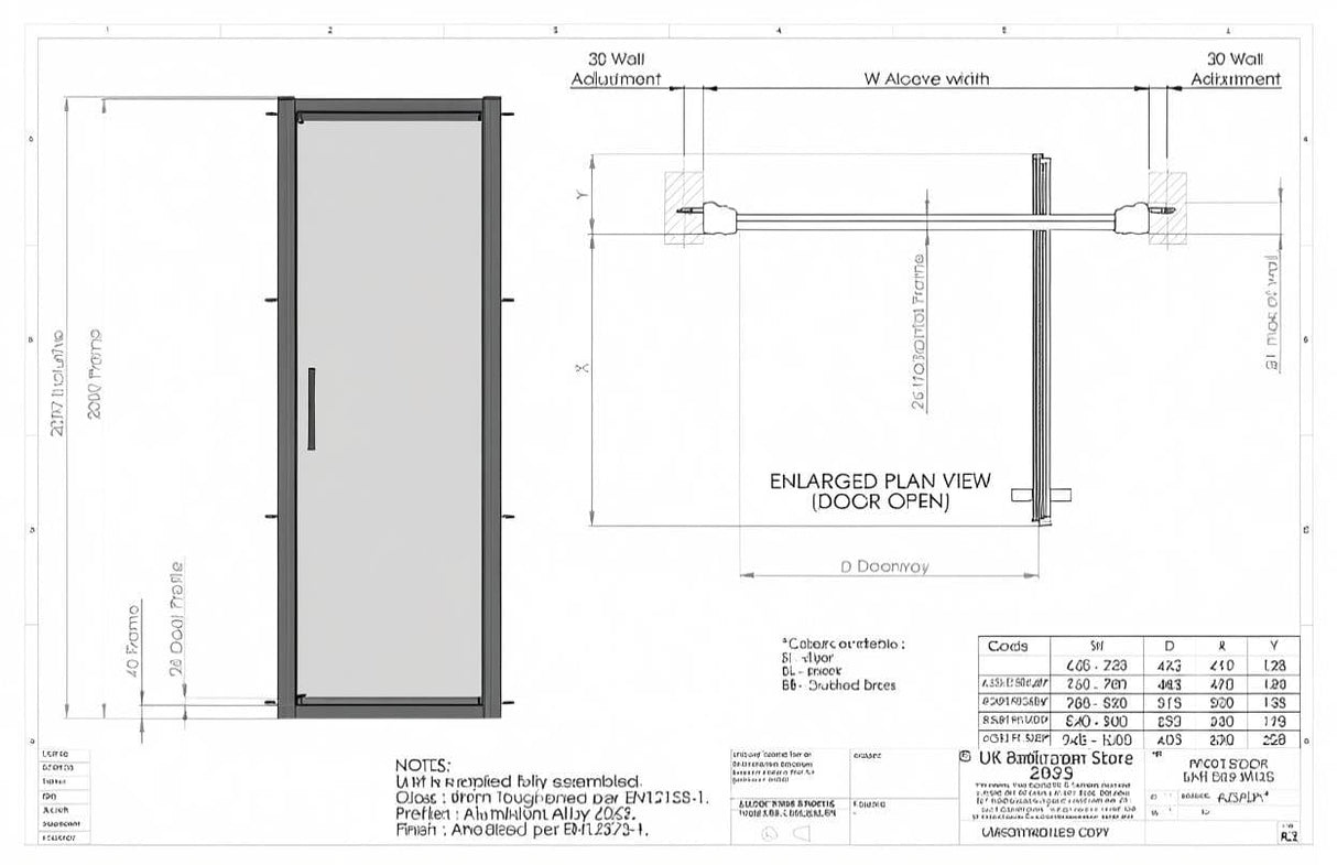Aquarius Pivot Shower Door Aquarius Pluvia 8mm Pivot Shower Door