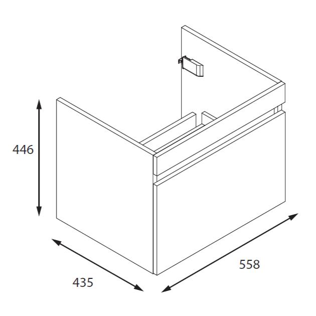 Britton Wall Mounted Vanity Unit Britton Dalston Wall Mounted 600mm Vanity Unit with Basin