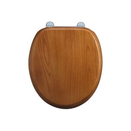 Burlington Toilet Seat Oak Burlington Soft Close Wooden Toilet Seat with Chrome Fittings