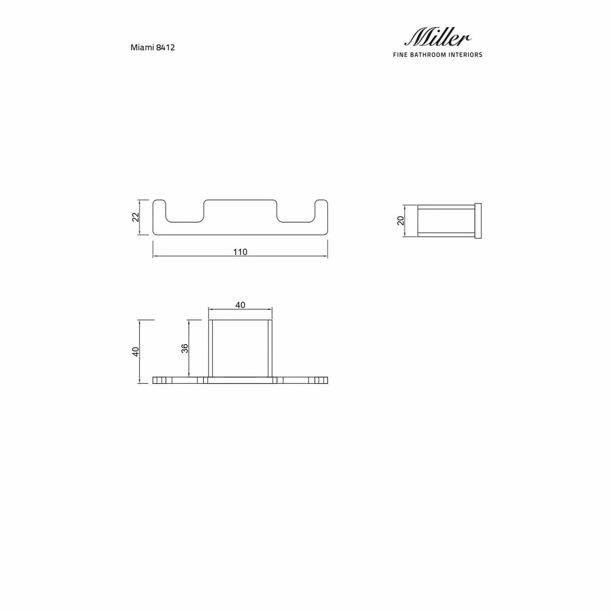 Miller Robe Hook Miller Miami Double Robe Hook