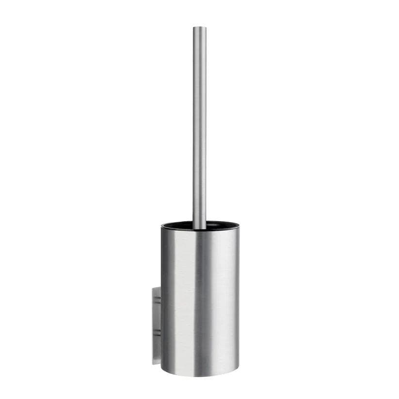 Smedbo Toilet Brush Brushed Stainless Steel Smedbo Beslagsboden Cube Self-Adhesive Wall Mounted Toilet Brush and Holder