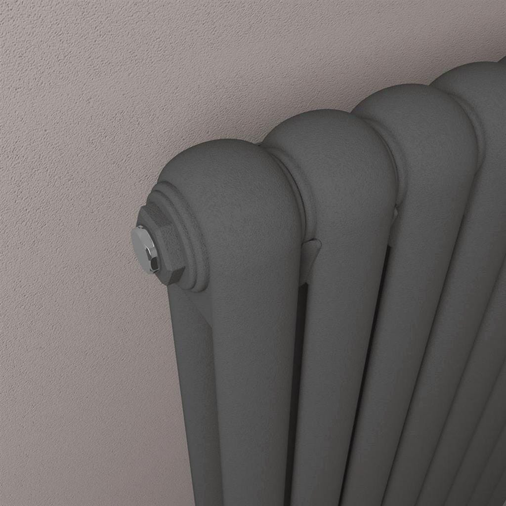 Eastbrook Column Radiator Eastbrook Rubano Straight Vertical Traditional Column Radiator in Matt Anthracite