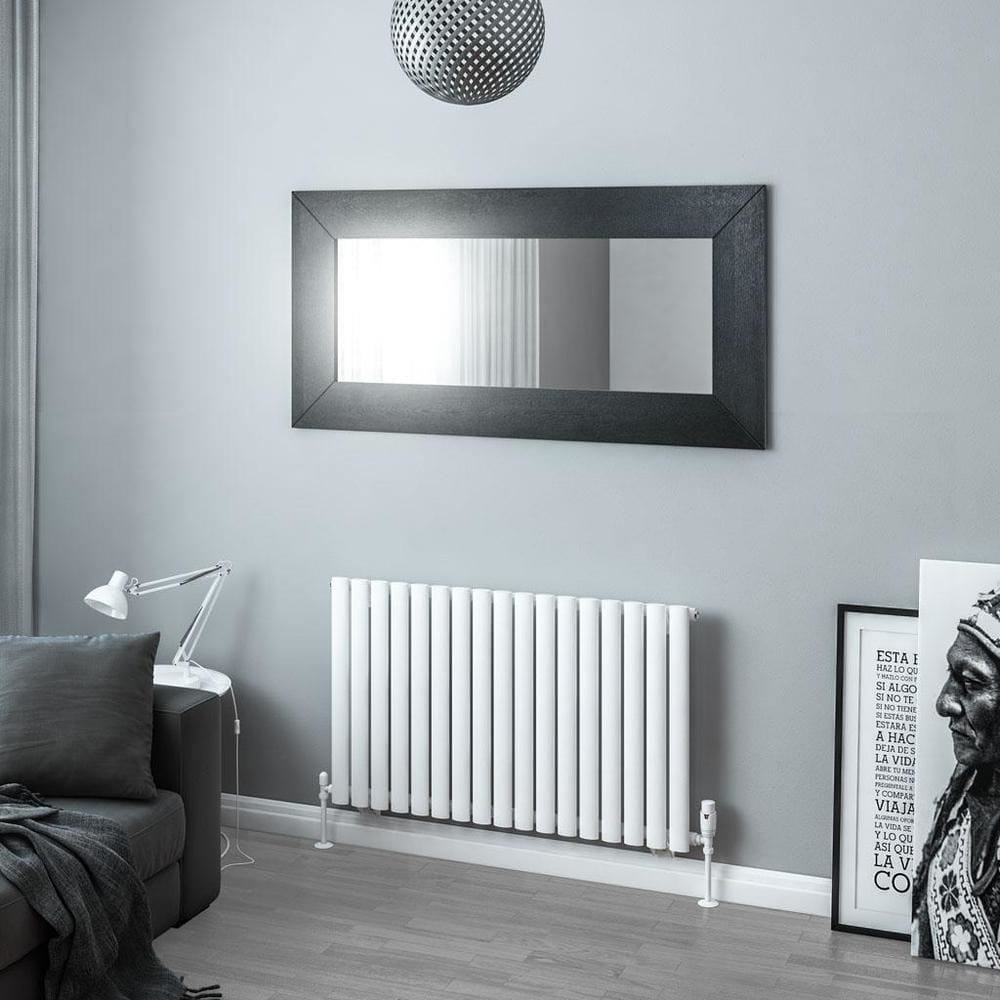 Eastbrook Panel Radiator 600 x 1002mm Eastbrook Tunstall Straight Horizontal Designer Radiator in Matt White