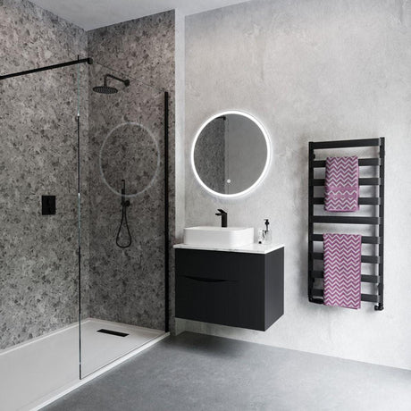 Crosswater Designer Towel Radiator Crosswater Air Designer Towel Radiator in Metallic Black