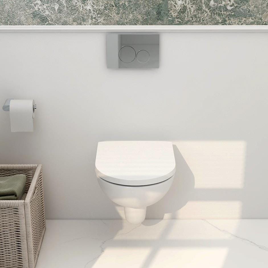 Aquarius Wall Hung Toilet Aquarius Ricardo Rimless Wall Hung Toilet with Soft Close Seat