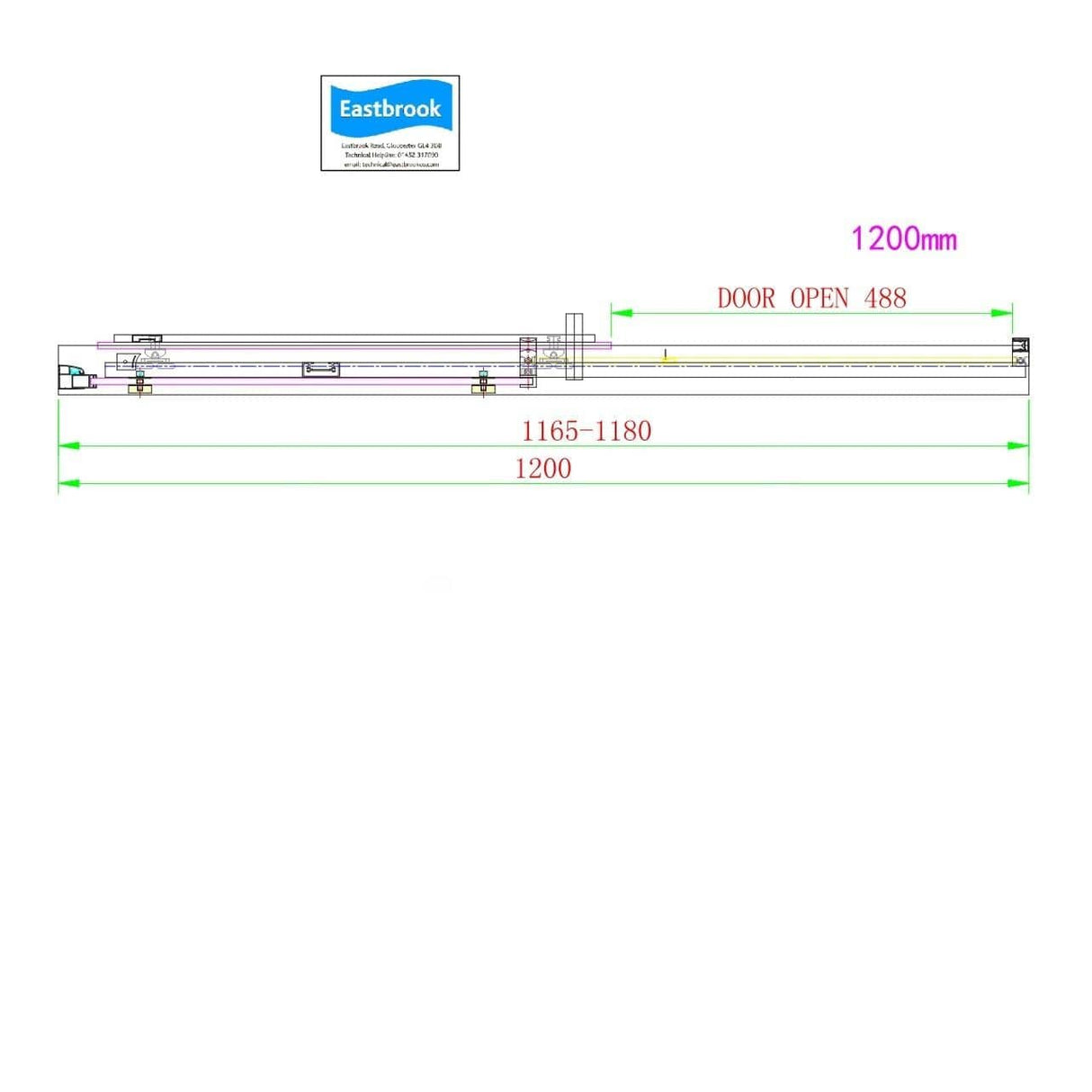 Eastbrook Sliding Shower Door Eastbrook Corniche 2000 8mm Sliding Shower Door