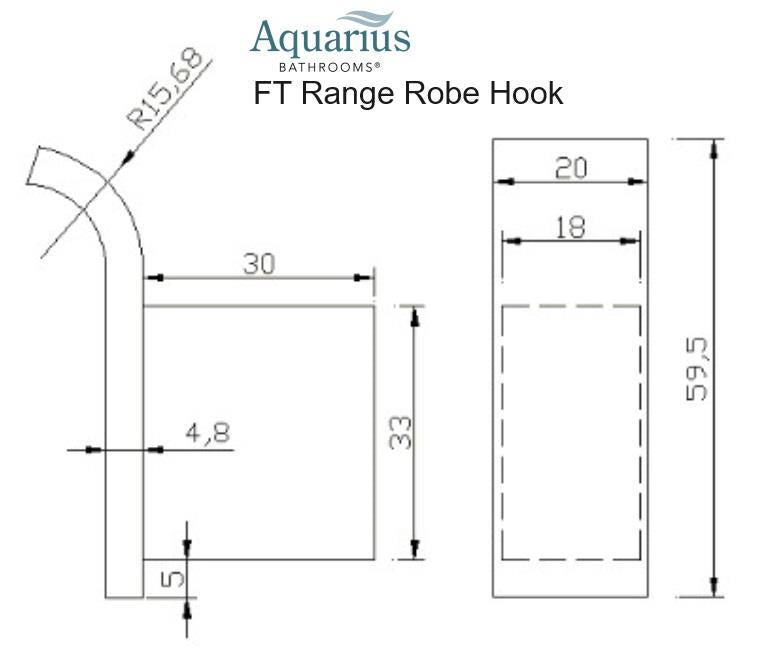 Aquarius FT Robe Hook