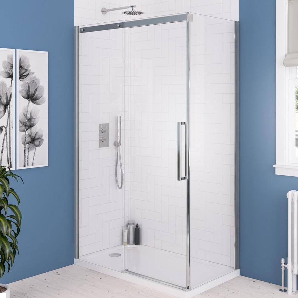 Eastbrook Sliding Shower Door Chrome / 1100mm Eastbrook Corniche 2000 8mm Sliding Shower Door