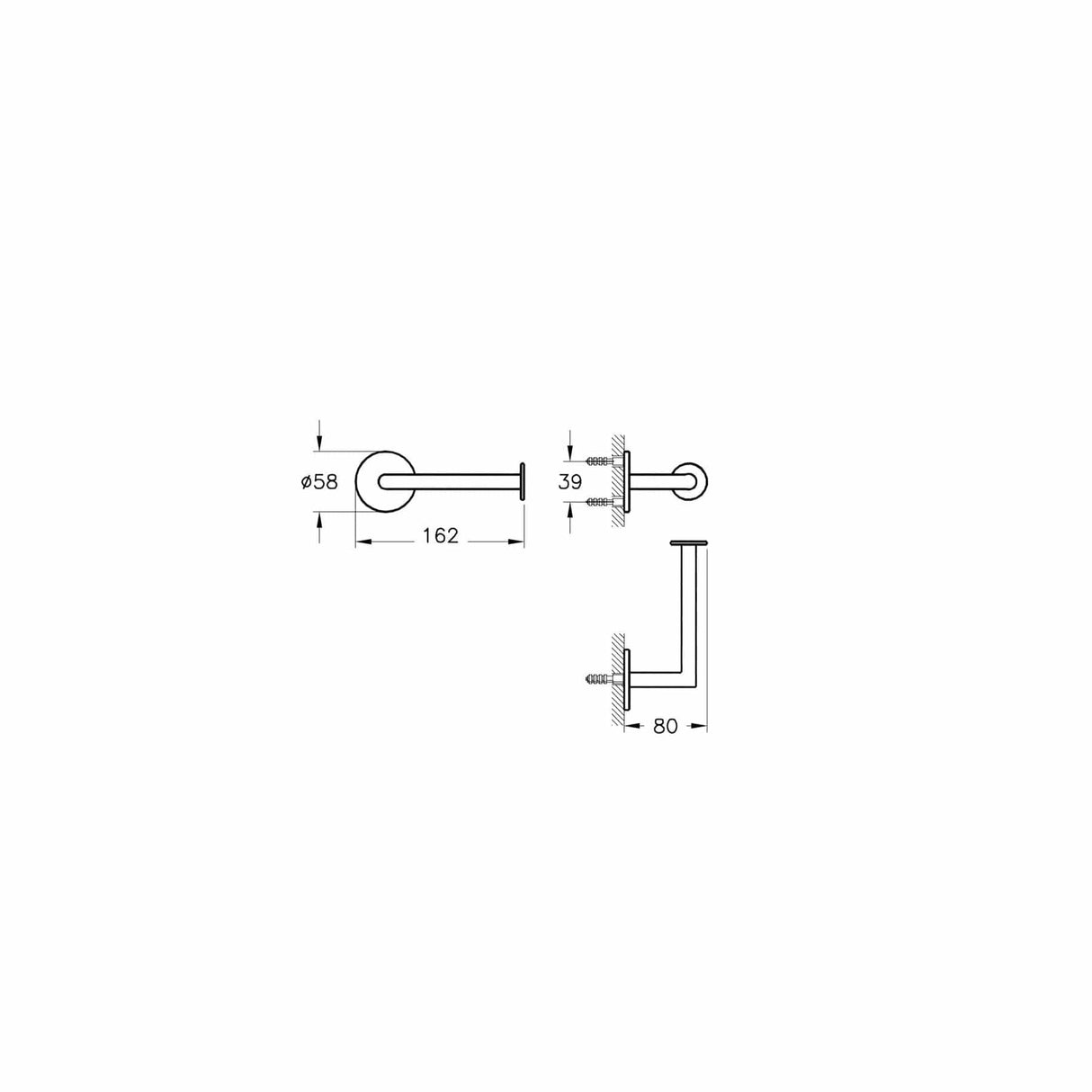 VitrA Toilet Roll Holder VitrA Origin Toilet Roll Holder