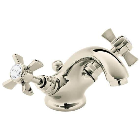 Heritage Mono Basin Tap Vintage Gold Heritage Dawlish Mono Basin Mixer Tap with Pop-Up Waste