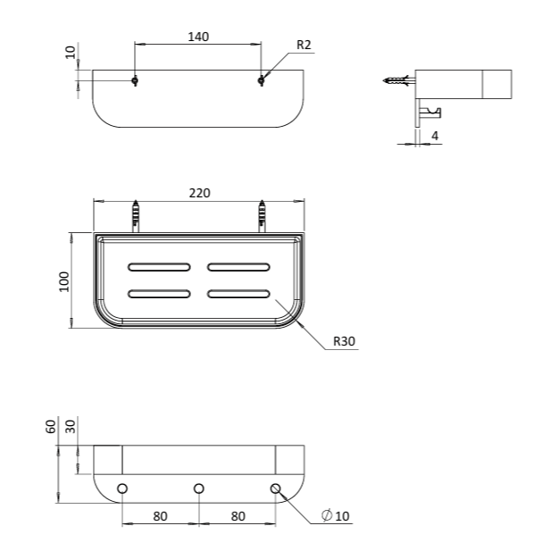 Crosswater Wall Mounted Shower Basket