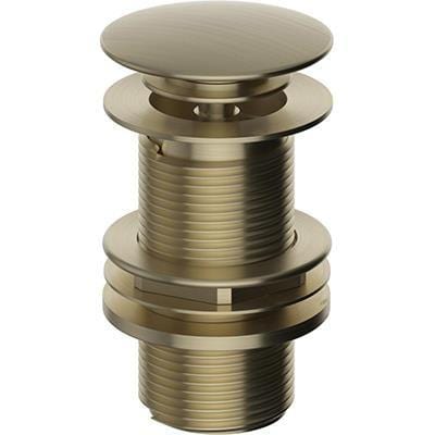 Heritage Basin Waste Brushed Brass Heritage Unslotted Clicker Basin Waste