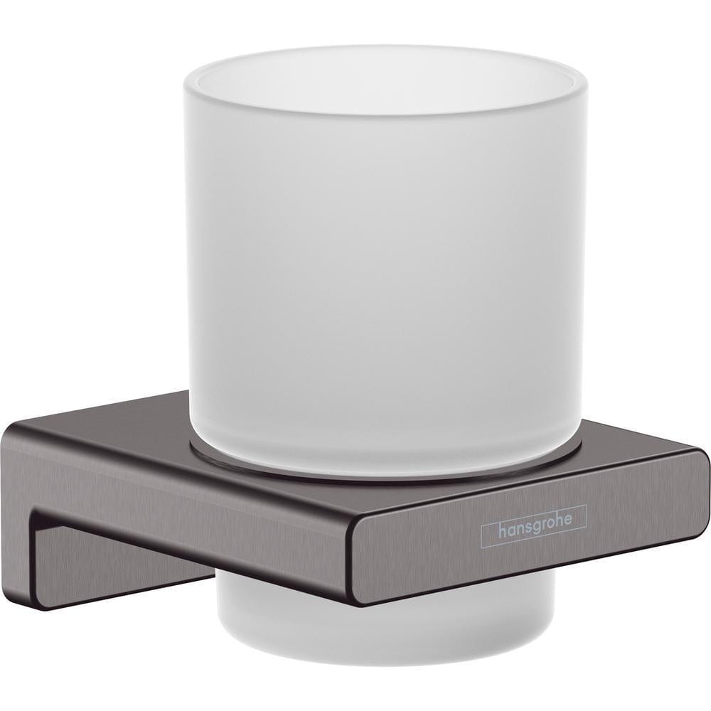 Hansgrohe Toothbrush Holder Brushed Black Chrome Hansgrohe Addstoris Wall Mounted Toothbrush Tumbler