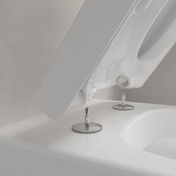 Villeroy & Boch Wall Hung Toilet Villeroy & Bock Subway 2.0 Wall Hung Toilet with Soft Close Seat in White Alpin