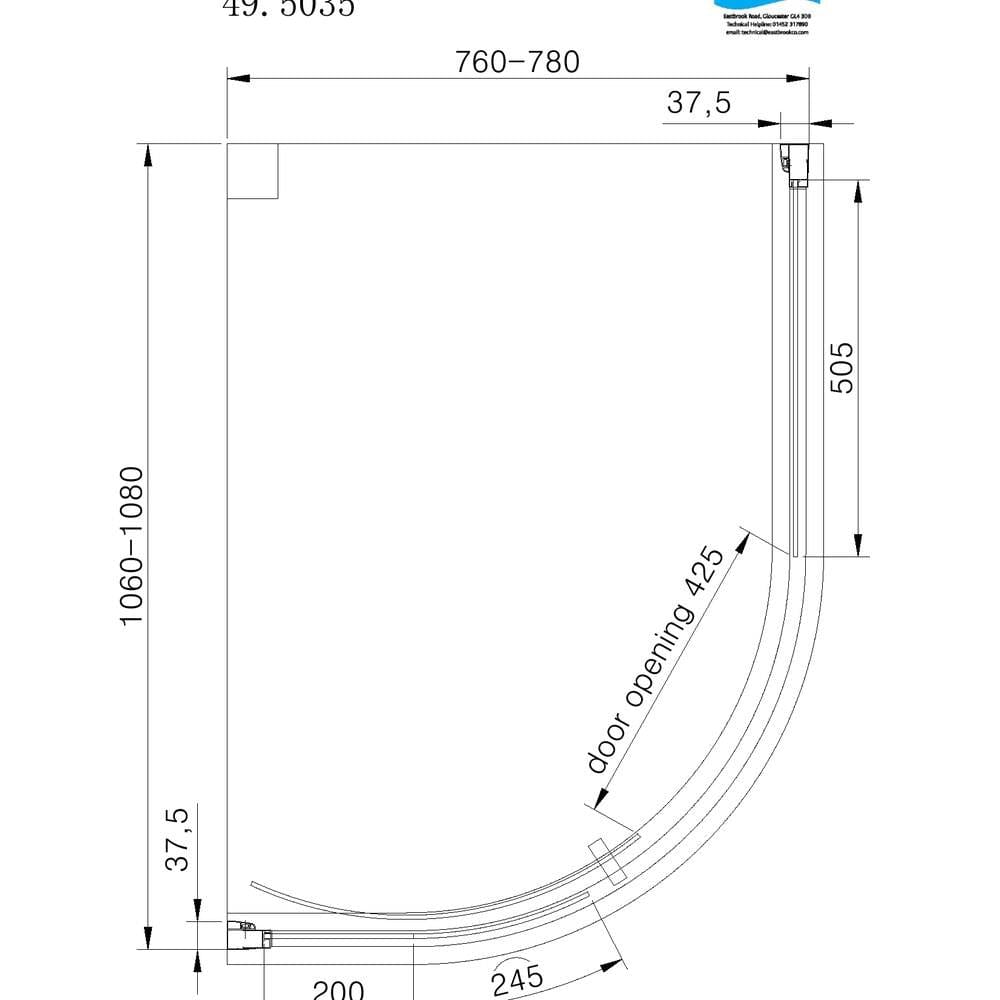 Eastbrook Vantage 2000 Quadrant Shower Enclosure
