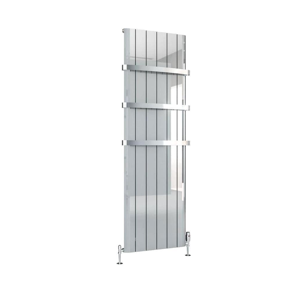 Eastbrook Panel Radiator Eastbrook Peretti Straight Vertical Aluminium Radiator in Polished Aluminium