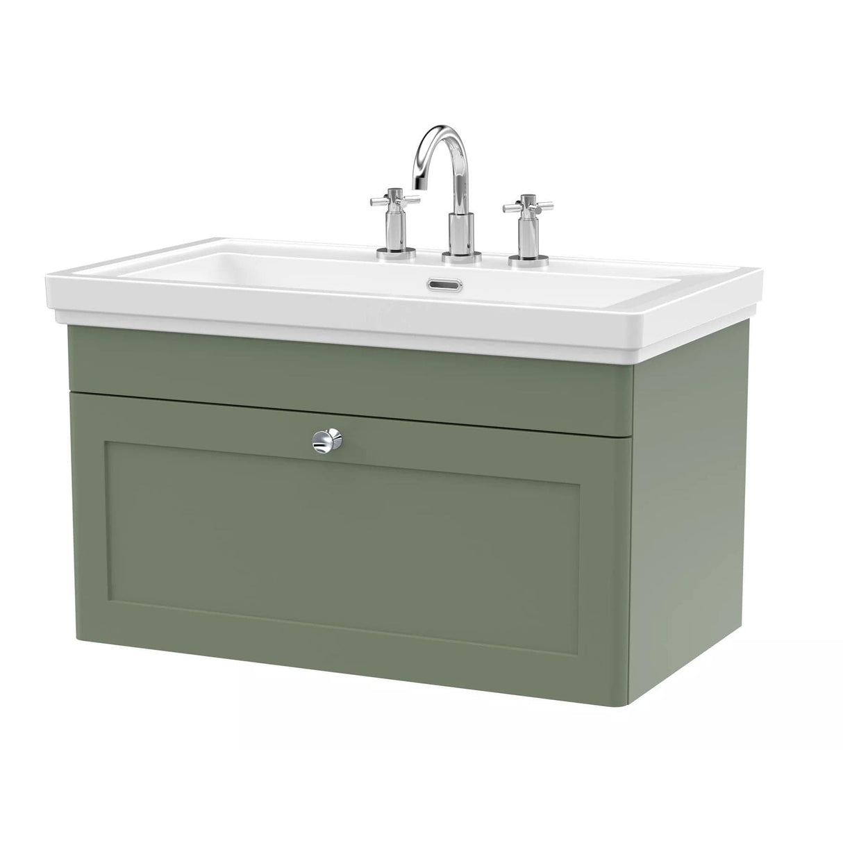 Aquarius Bathrooms Wall Mounted Vanity Unit Aquarius Leighton 800mm Wall Mounted One Drawer Vanity Unit with Basin