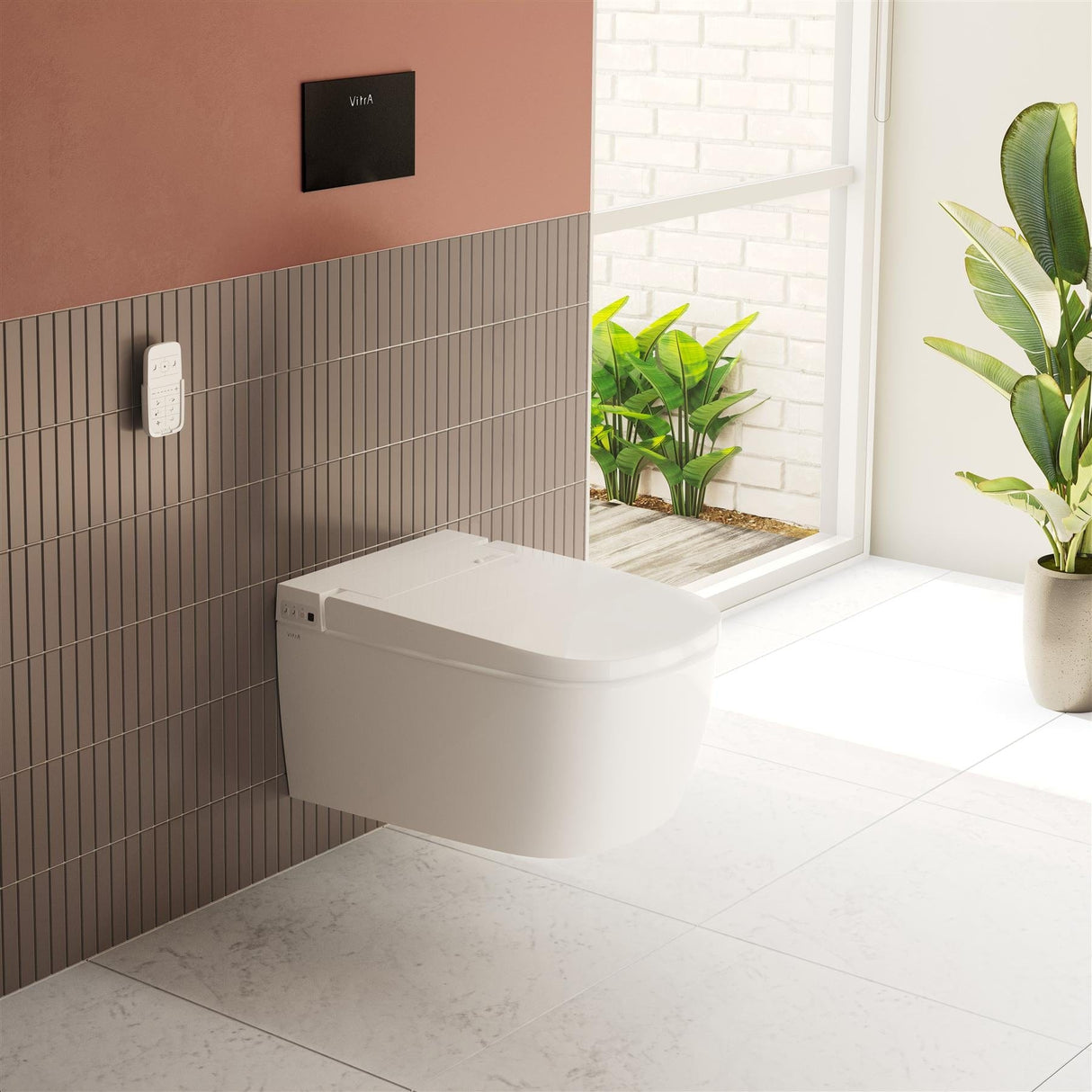 VitrA Smart Toilet VitrA V-Care Essential Wall Hung Smart Toilet with Remote Control