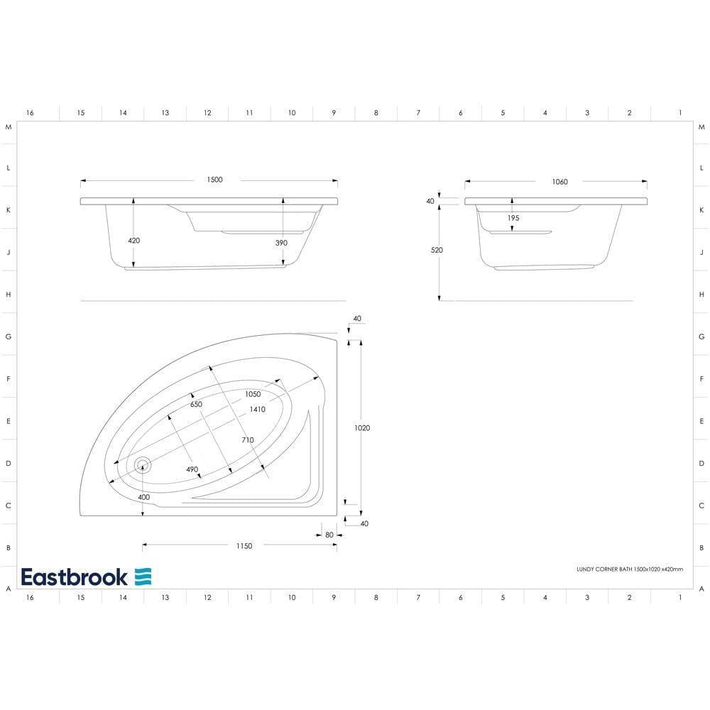 Eastbrook Corner Bath Eastbrook Lundy Offset Corner Bath