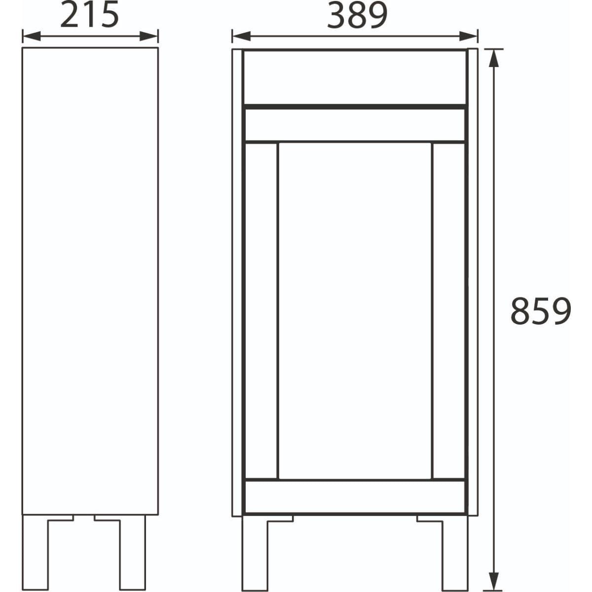Heritage Cloakroom Unit Heritage Lynton 400mm Floor Standing Cloakroom Vanity Unit with Basin, Waste and Handle Bundle