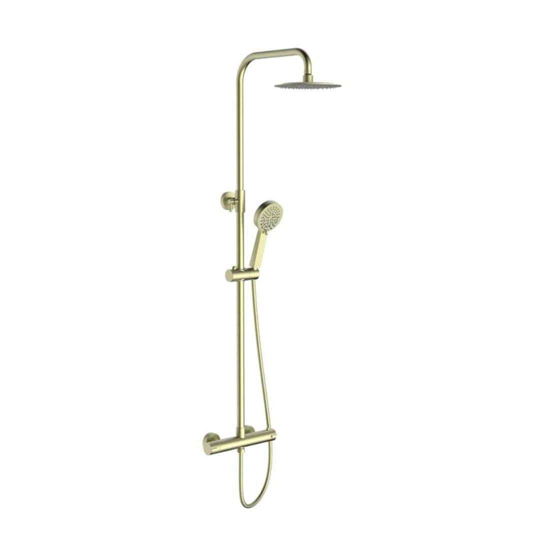 Aquarius Exposed Shower Set Aquarius RainLux Eco Round Adjustable Exposed Bar Shower System