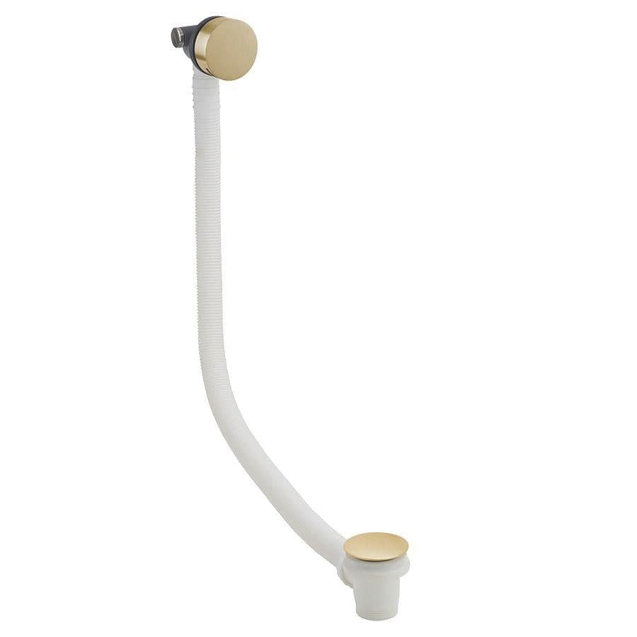 Crosswater Overflow Filler Brushed Brass Crosswater MPRO Bath Filler with Click Clack Waste