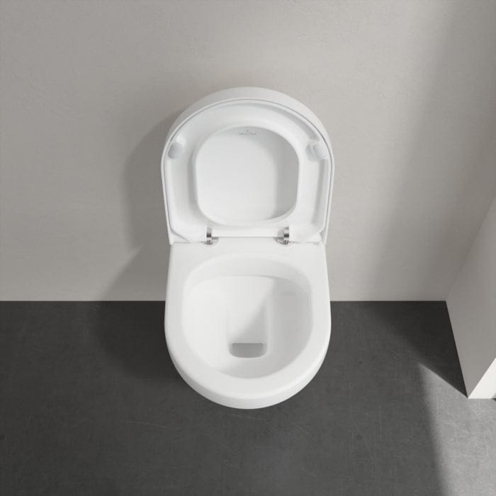 Villeroy & Boch Wall Hung Toilet Villeroy & Boch Architectura Compact Wall Hung Rimless DirectFlush Toilet with Soft Close Seat