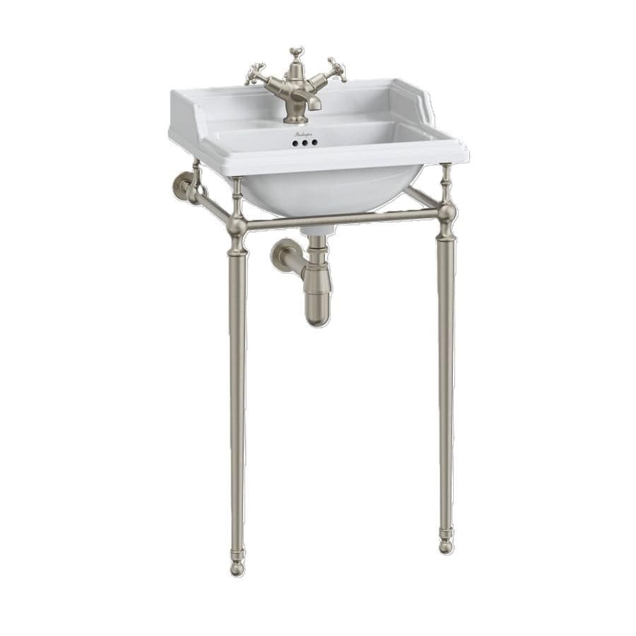 Burlington Washstand 2 / Brushed Nickel Burlington Classic 510mm Square Basin with Washstand