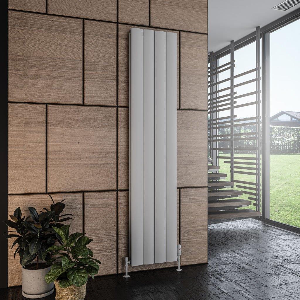 Eastbrook Panel Radiator 1800 x 375mm Eastbrook Guardia Straight Vertical Aluminium Radiator in Matt Grey