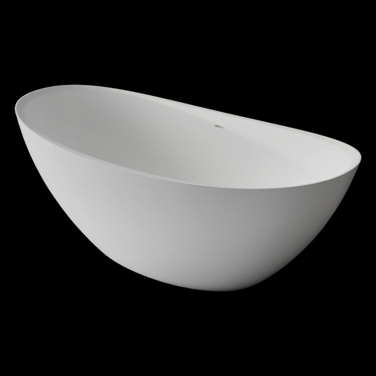 Aquarius Modern Freestanding Bath Aquarius Maggiore Freestanding Stone Bath in Gloss White - 1670 x 818mm
